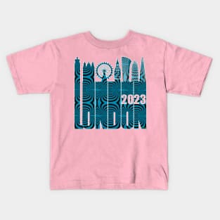 London Skyline 2023 - Optical Wormhole Kids T-Shirt